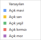 Renk menüsü