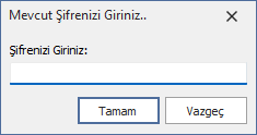 Kullanıcı Şifresini Değiştir